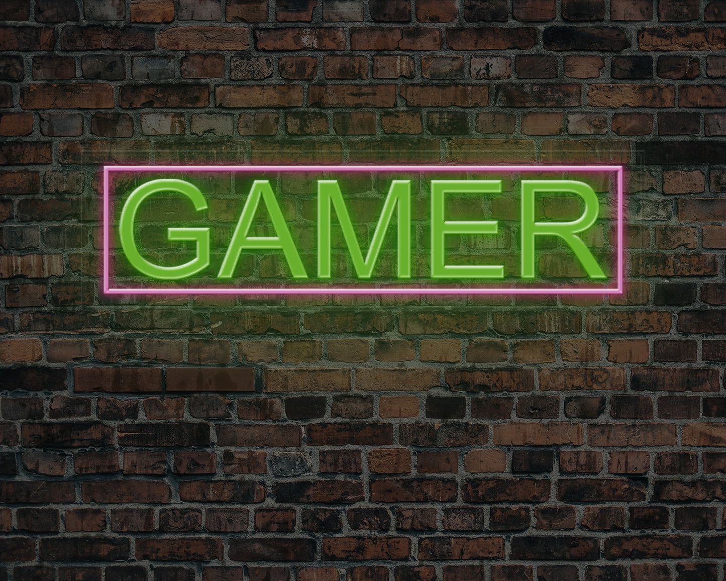 Gamer with Border Neon Sign