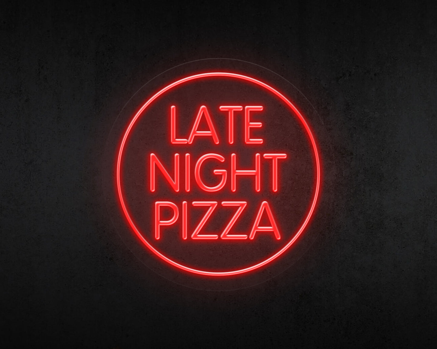 Late Night Pizza Neon Sign