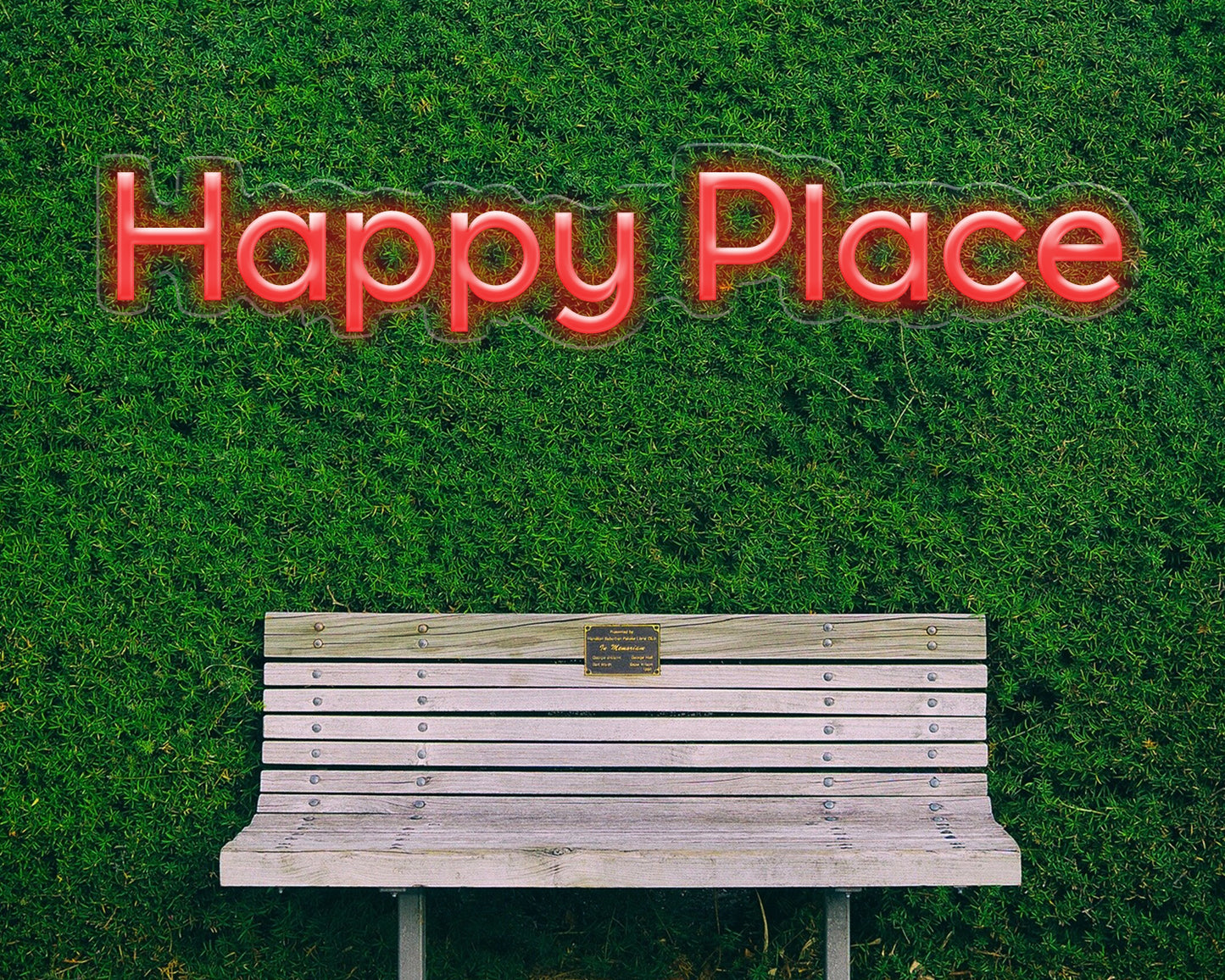 Happy Place Neon Sign