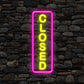 Closed Vertical Neon Sign