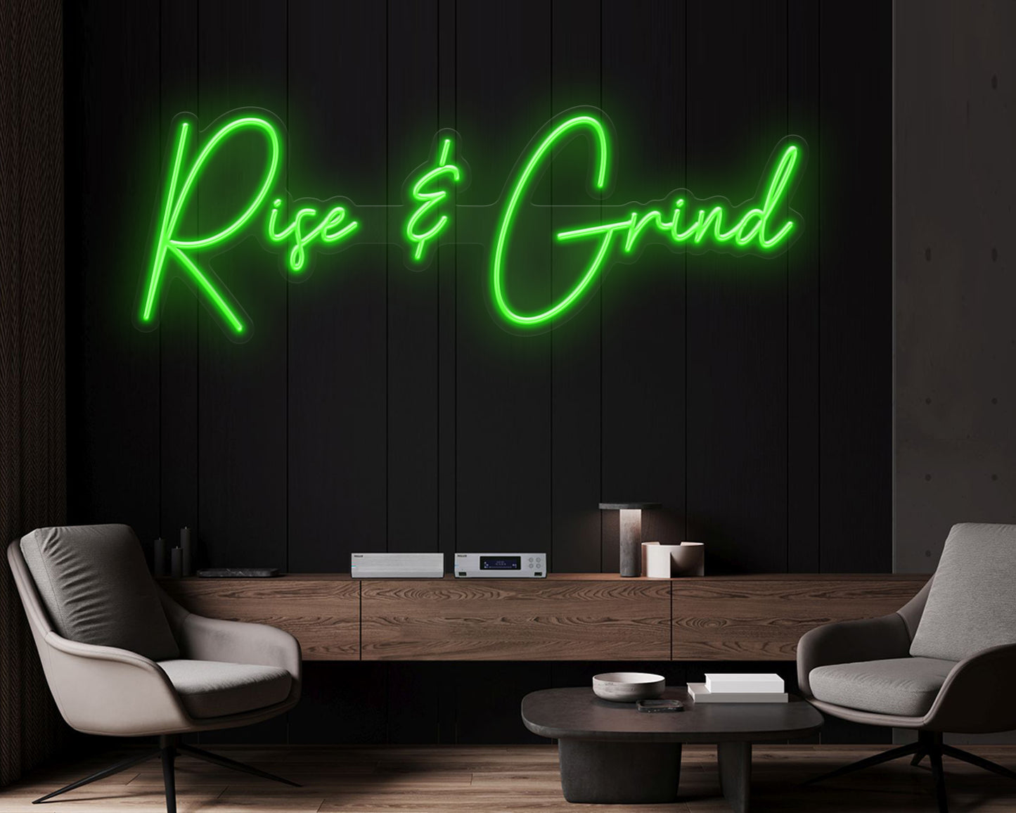 Rise & Grind Neon Sign