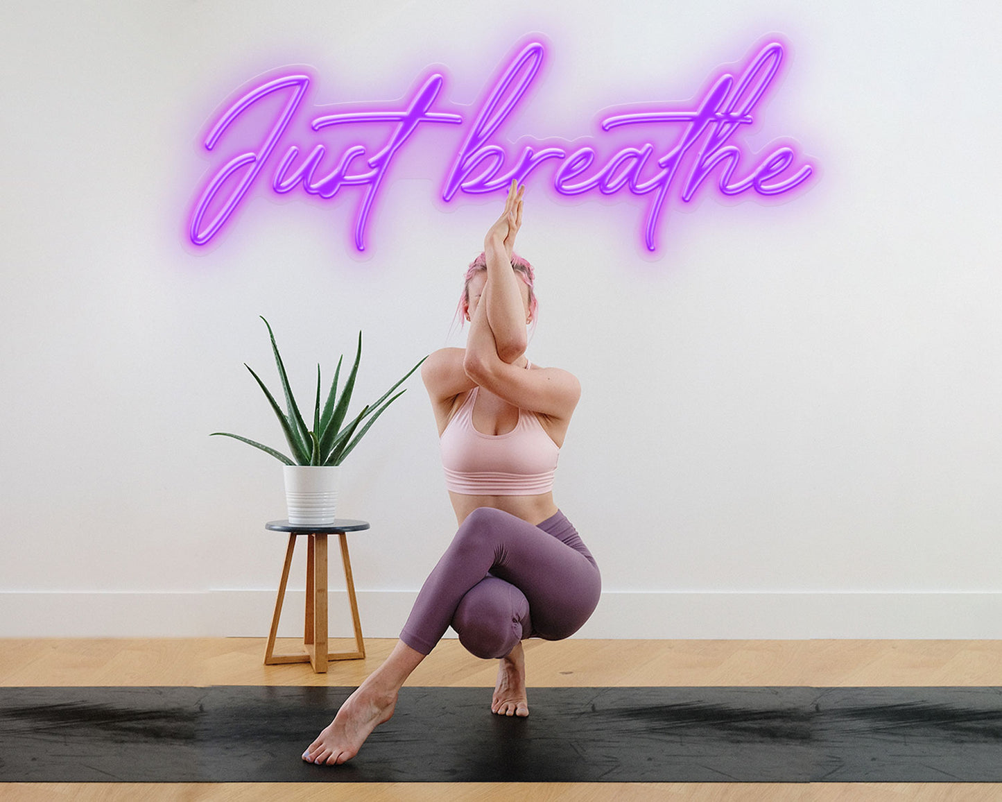 Just Breathe Neon Sign