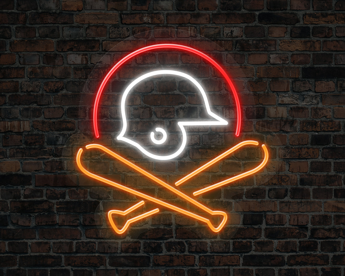 Baseball Helmet Neon Sign