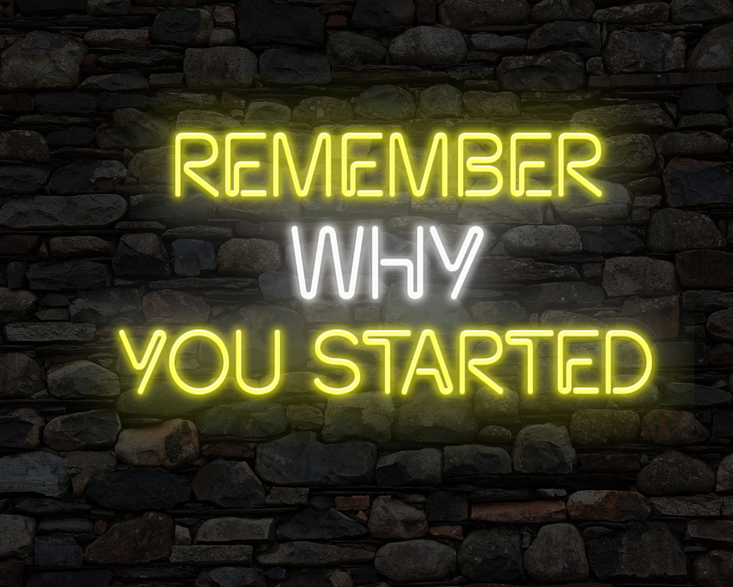 Remember Why You Started Neon Sign