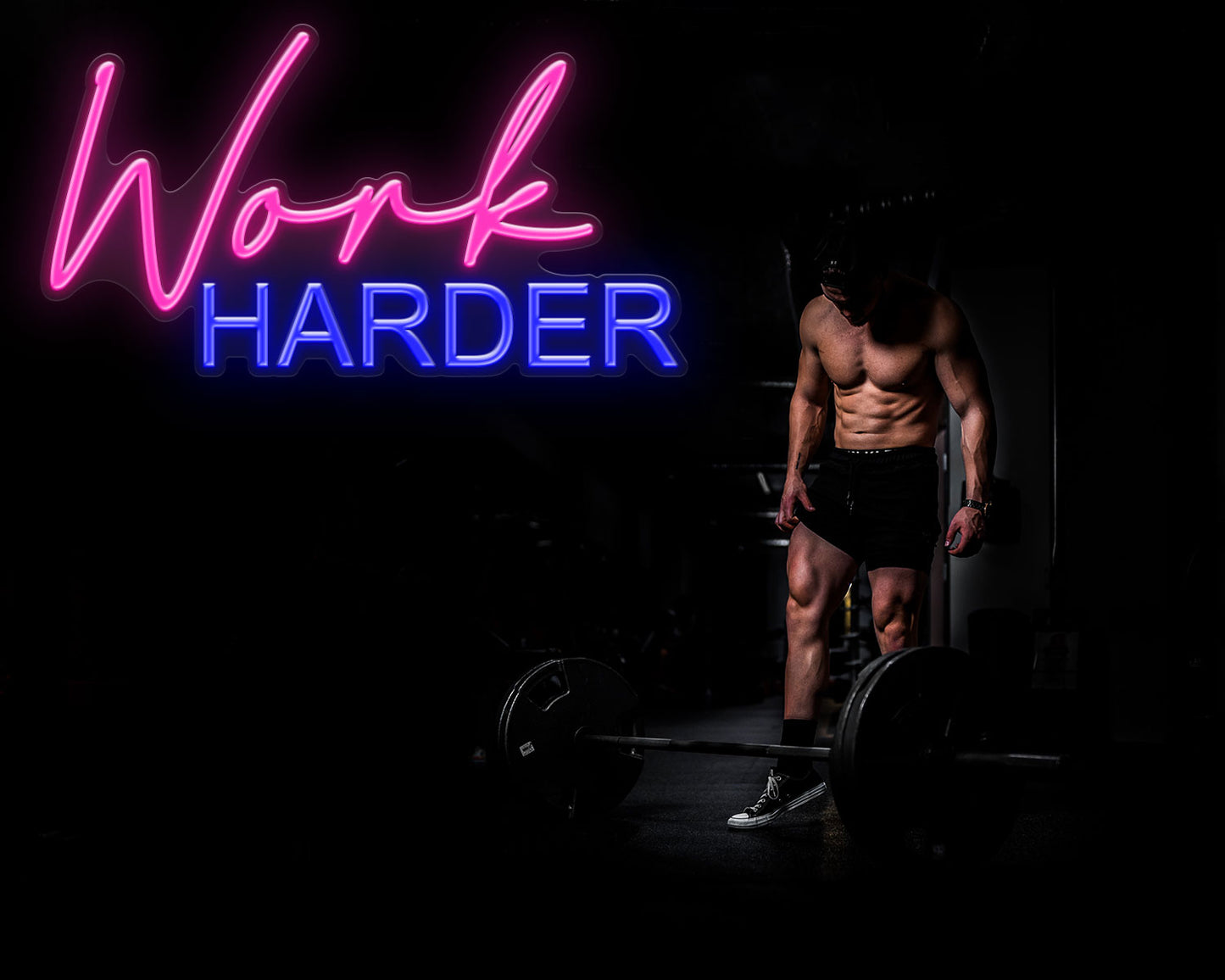 Work Harder Neon Sign