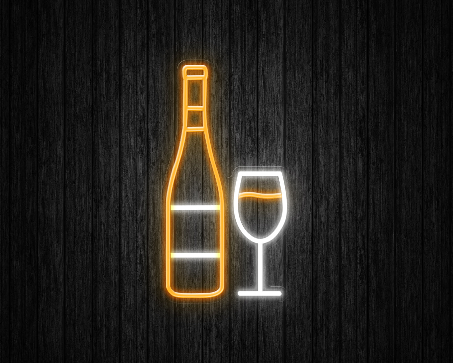 Wine with Glass Neon Sign