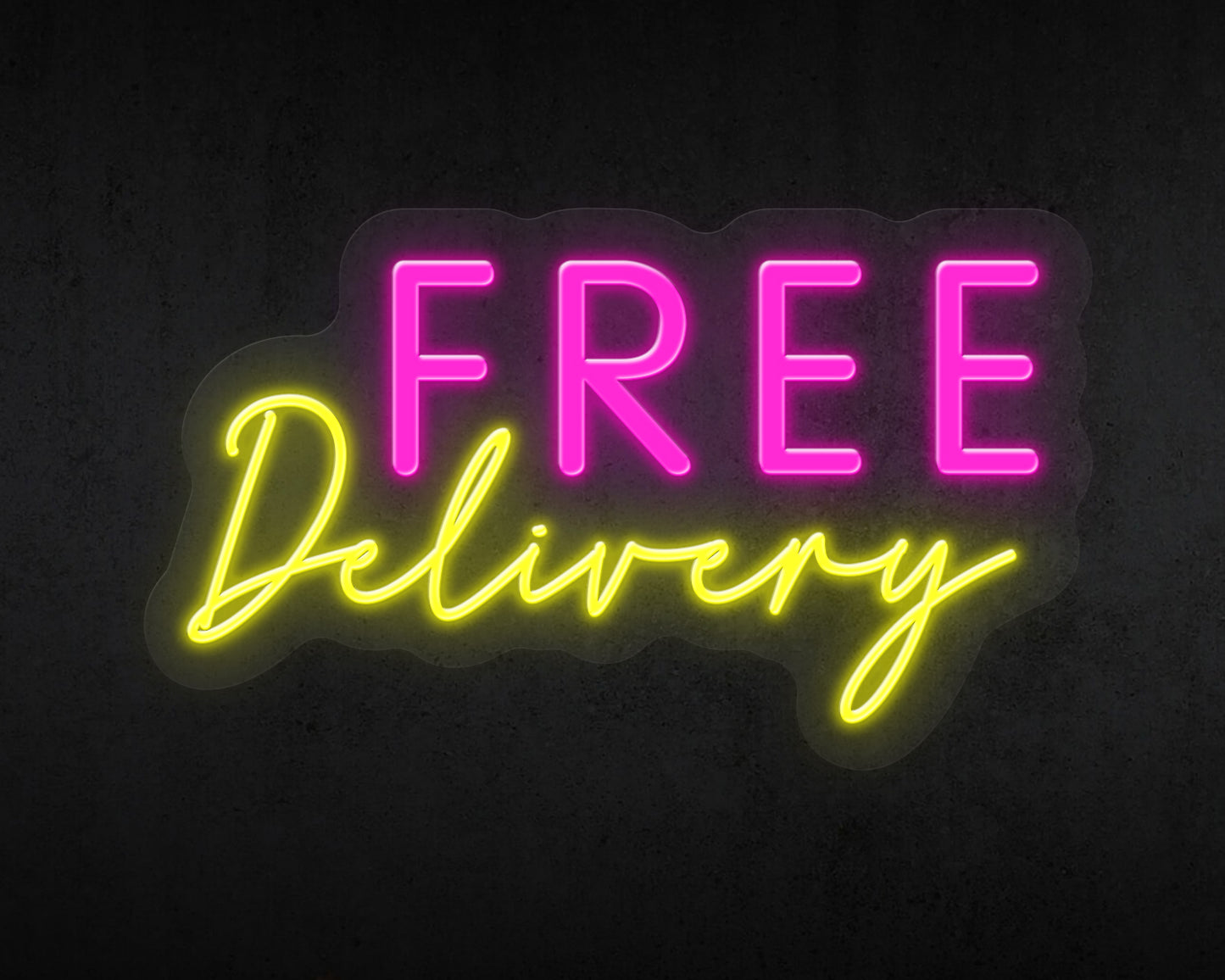 Free Delivery Neon Sign