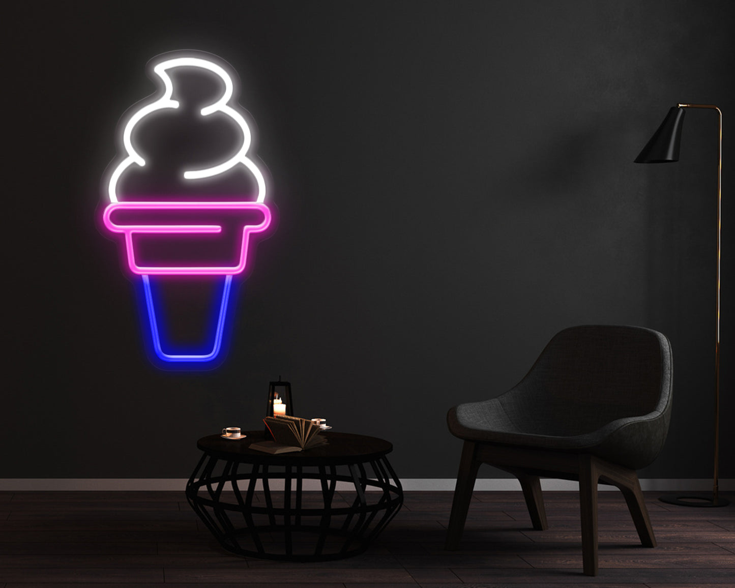 Soft Serve Ice Cream Neon Sign