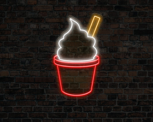 Ice Cream in Cup Neon Sign