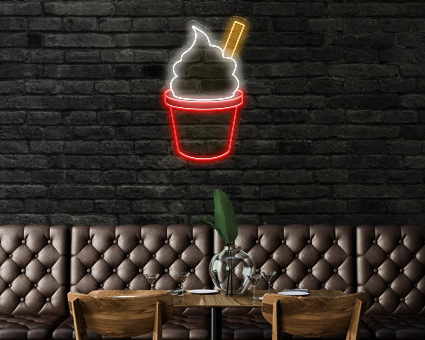 Ice Cream in Cup Neon Sign