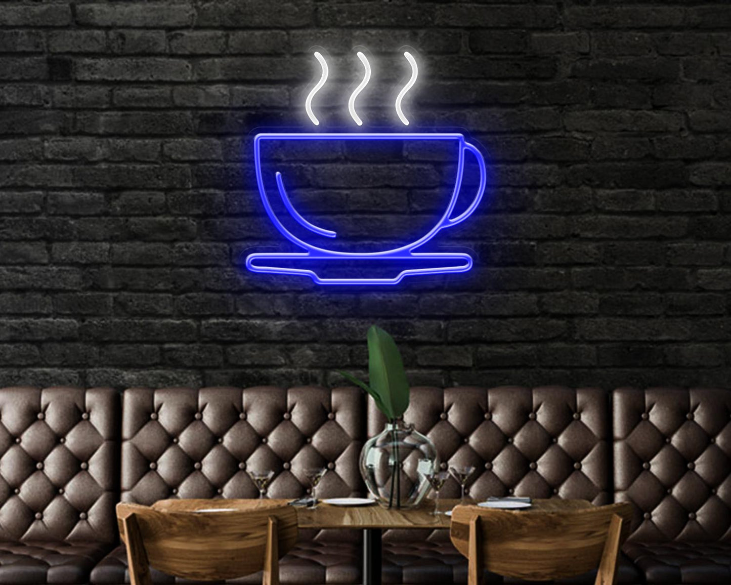 Doppo Mangiare Coffee Cup Neon Sign