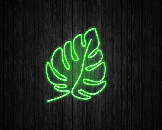 Monstera Leaf Neon Sign