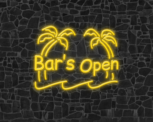 Bar's Open Neon Sign