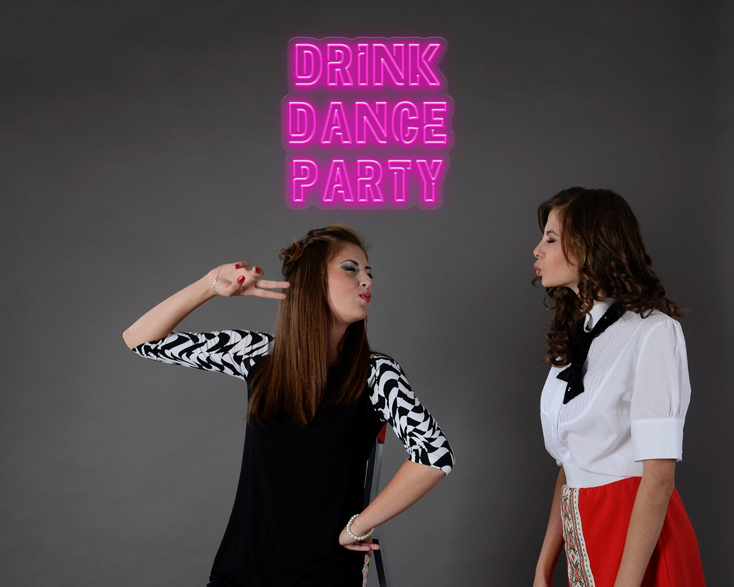 Drink Dance Party Neon Sign