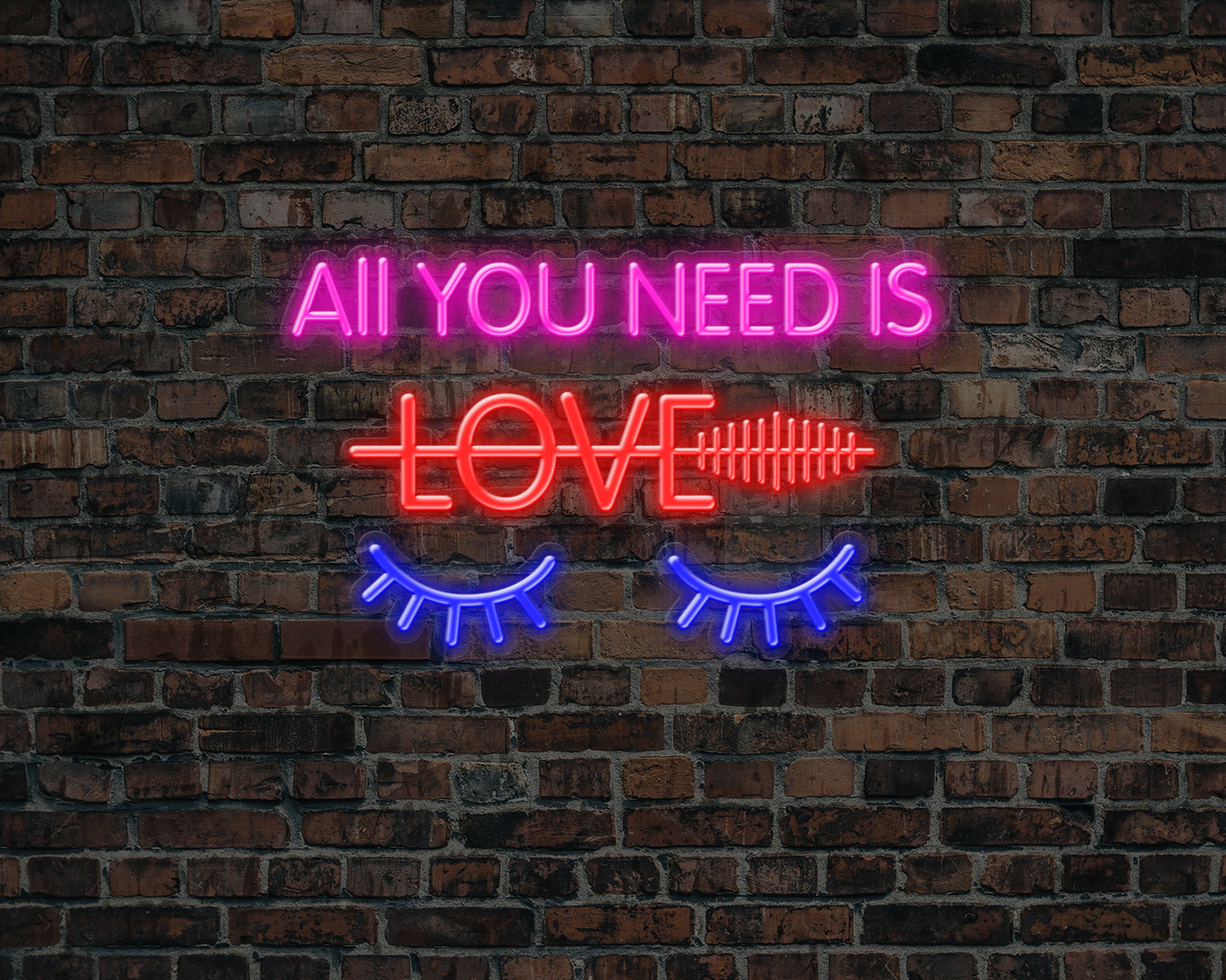 All You Need Is Lashes Neon Sign