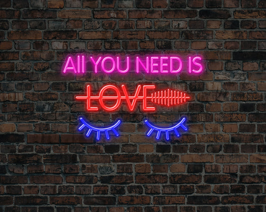 All You Need Is Lashes Neon Sign