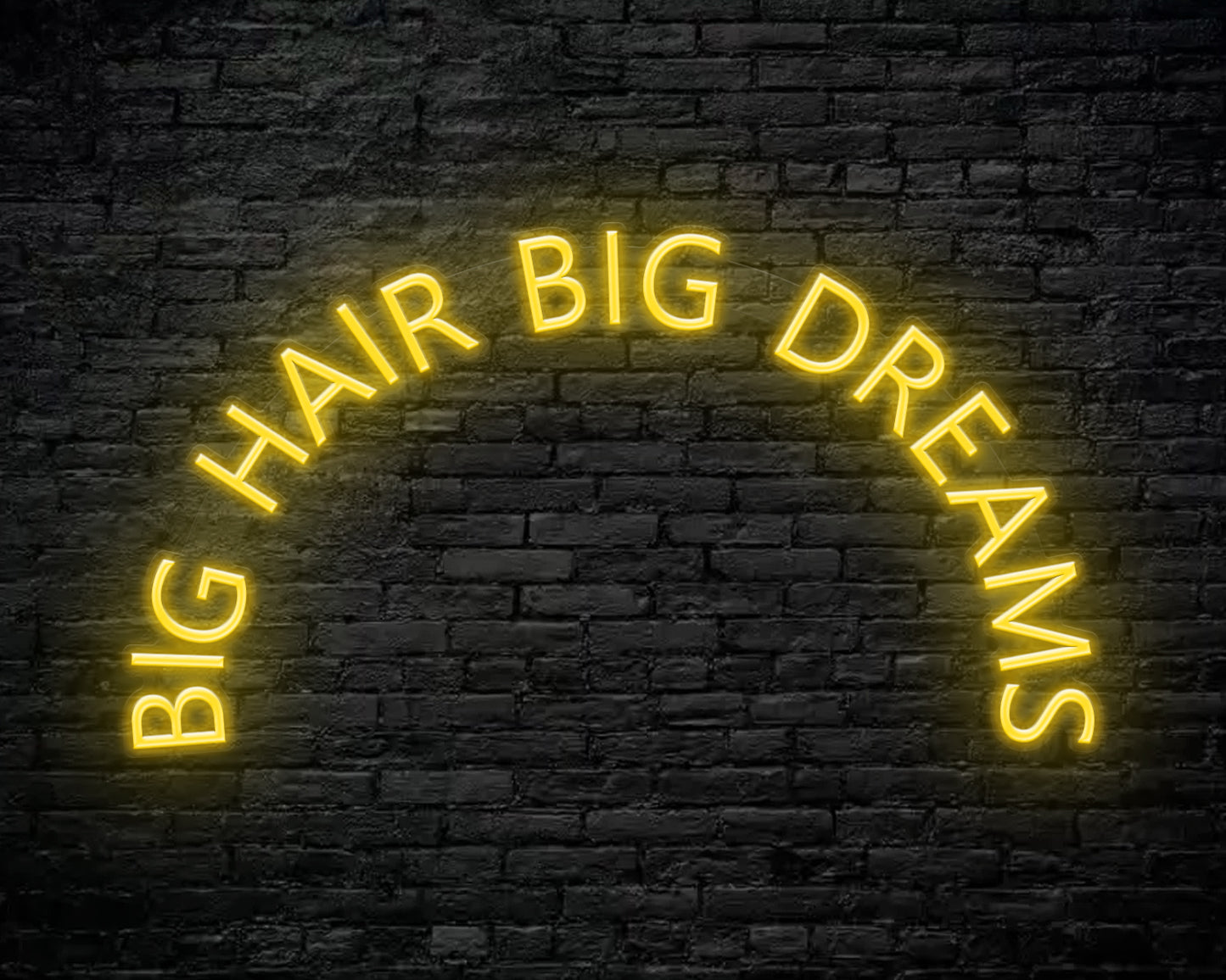 Big Hair Big Dreams Neon Sign