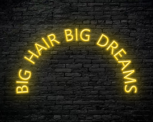 Big Hair Big Dreams Neon Sign