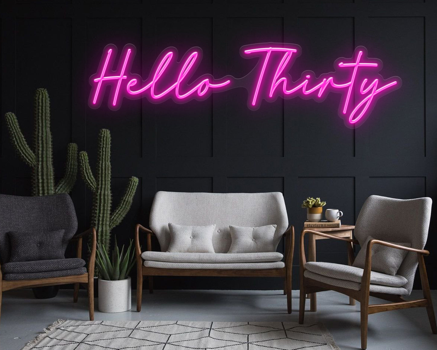 Hello Thirty Light Up Birthday Neon Sign