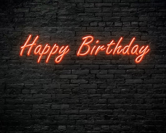 Happy Birthday Neon Sign