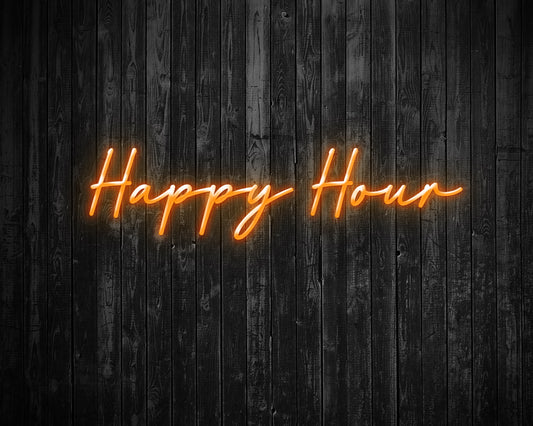 Happy Hour Neon Sign