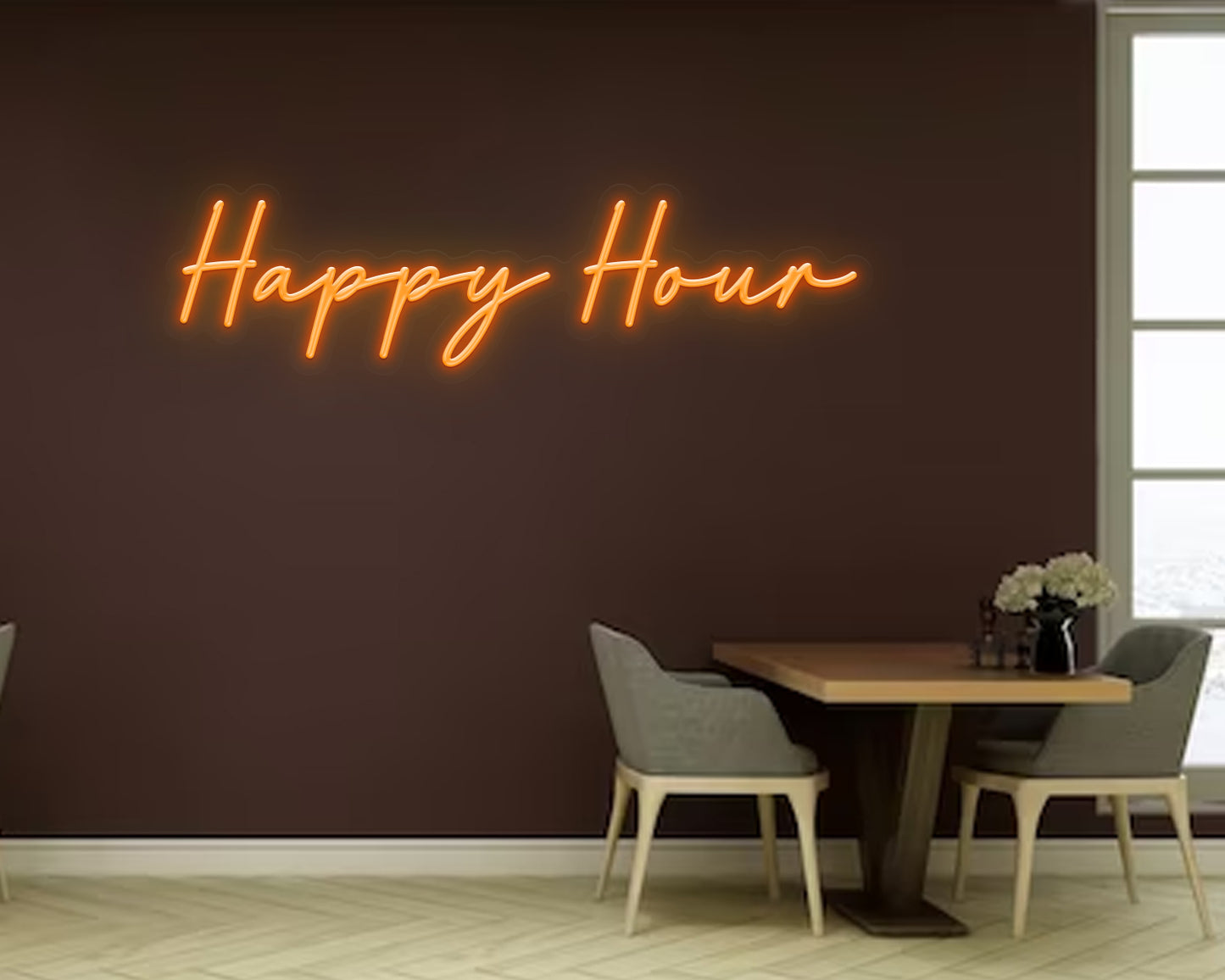 Happy Hour Neon Sign