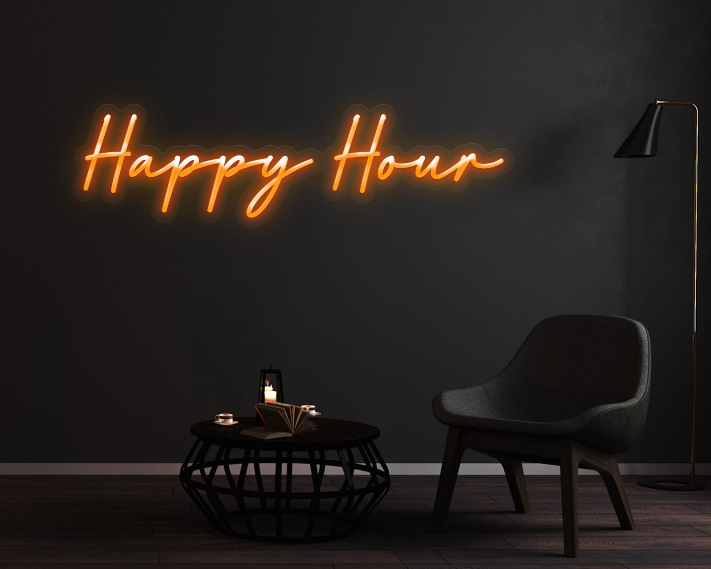 Happy Hour Neon Sign