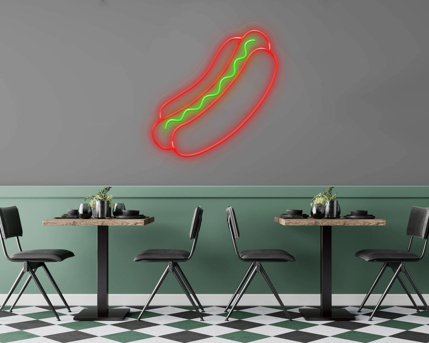 Hot Dog Neon Sign