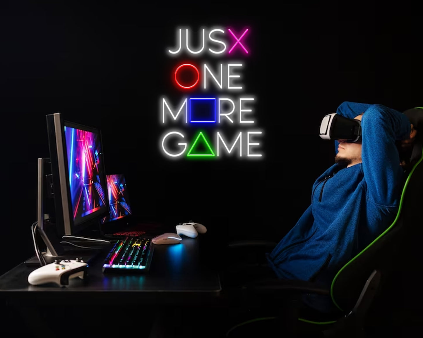 Just One More Game Neon Sign