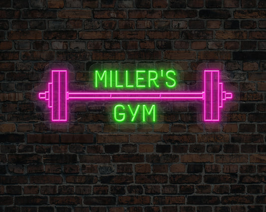 Personalized Home Gym Neon Sign