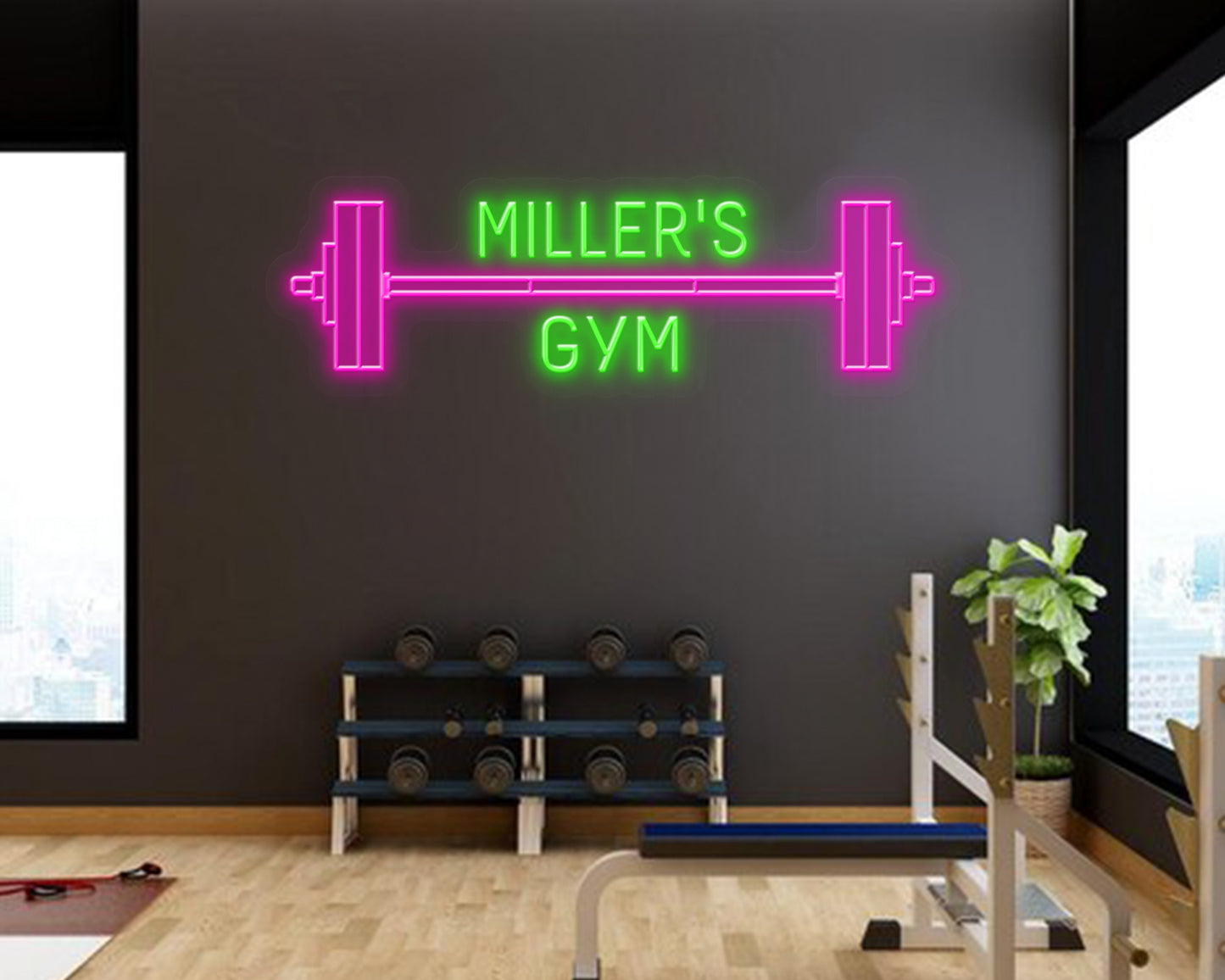 Personalized Home Gym Neon Sign