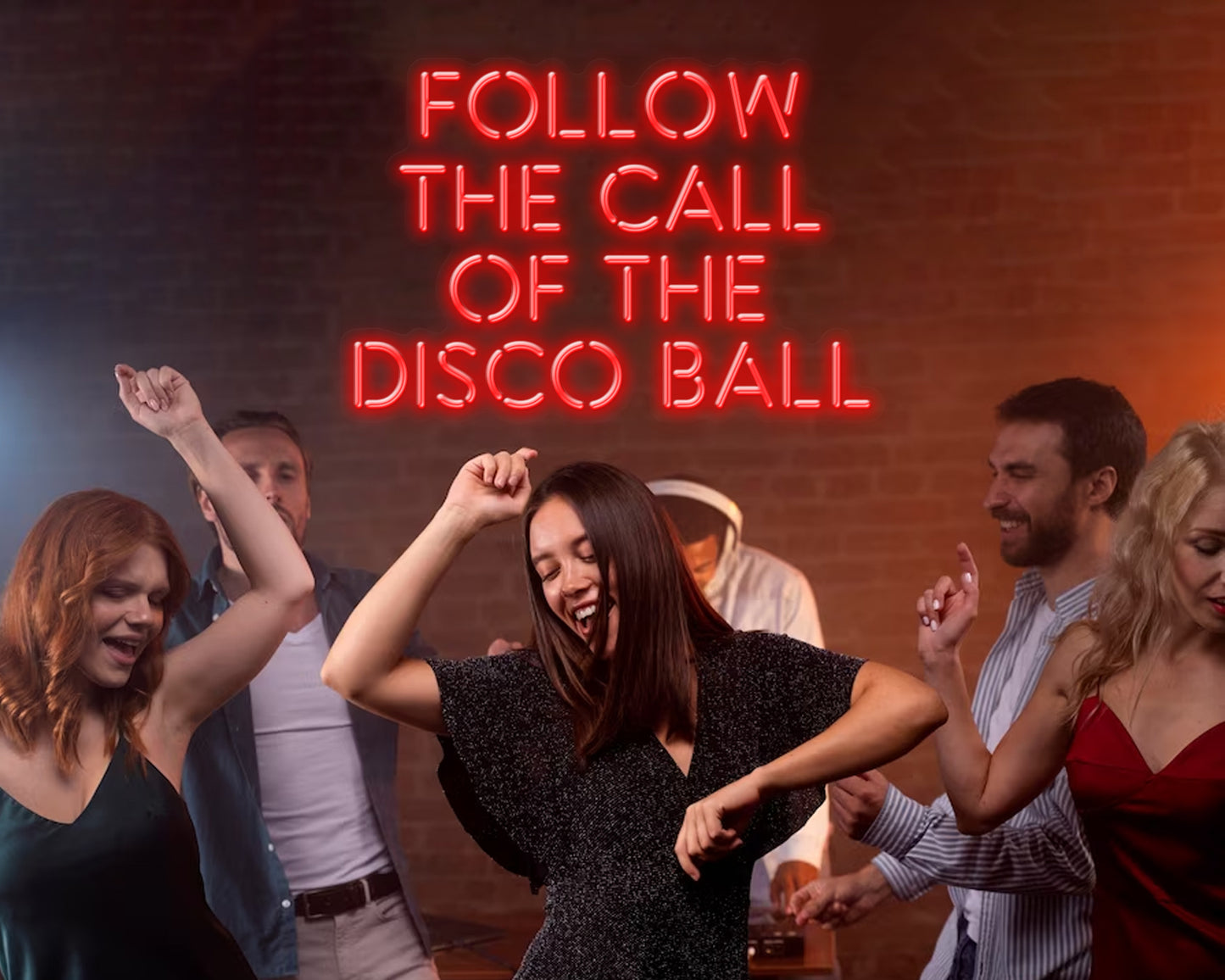 Follow the Call of the Disco Ball Neon Sign