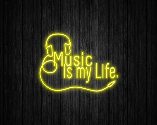 Music Is My Life Neon Sign