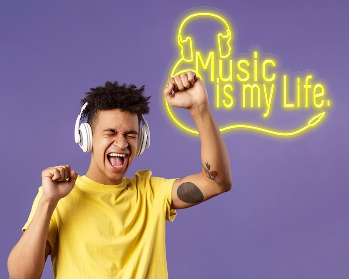 Music Is My Life Neon Sign