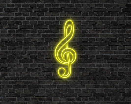 Treble Clef Neon Sign