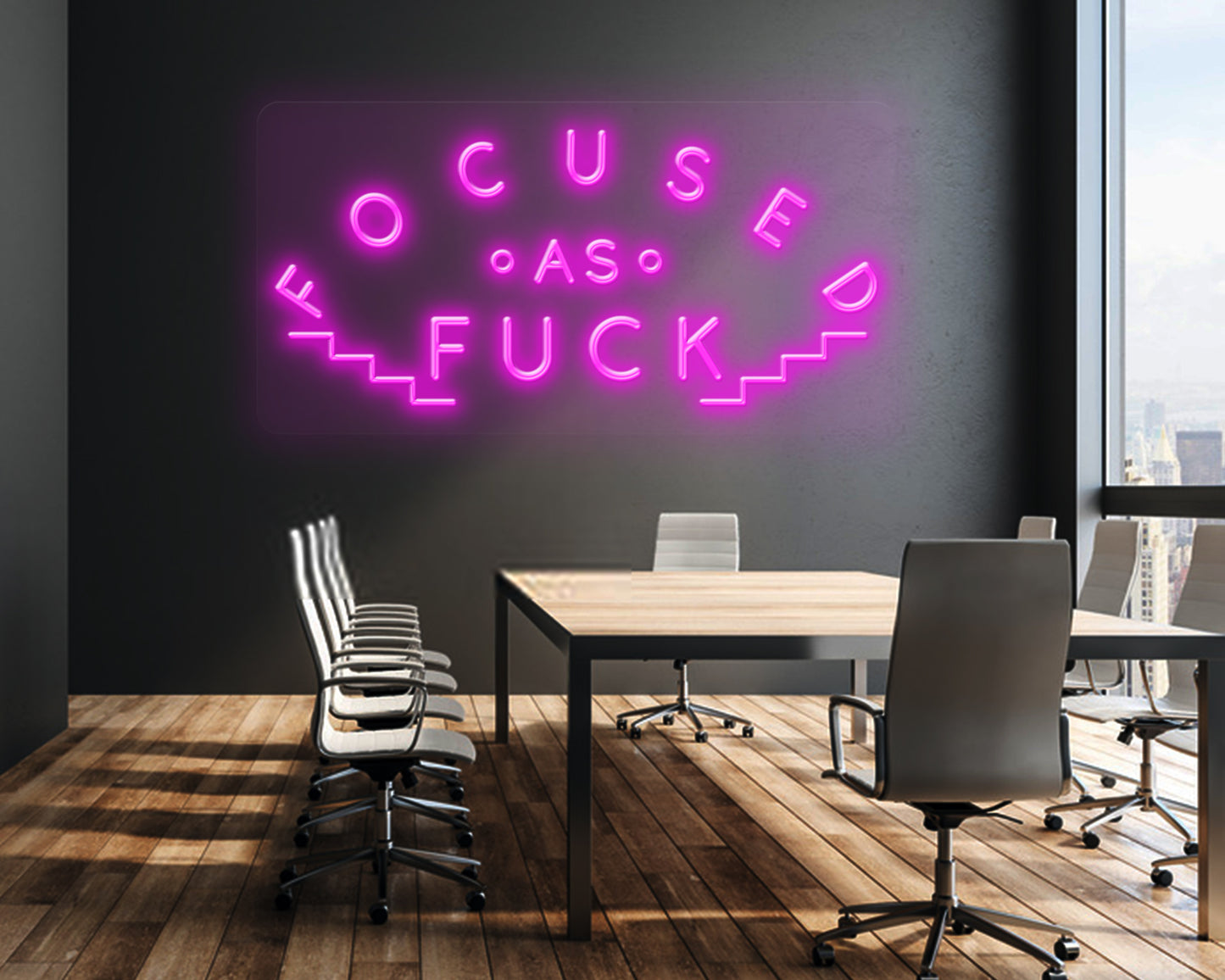 FOCUSED AS FUCK NEON SIGN