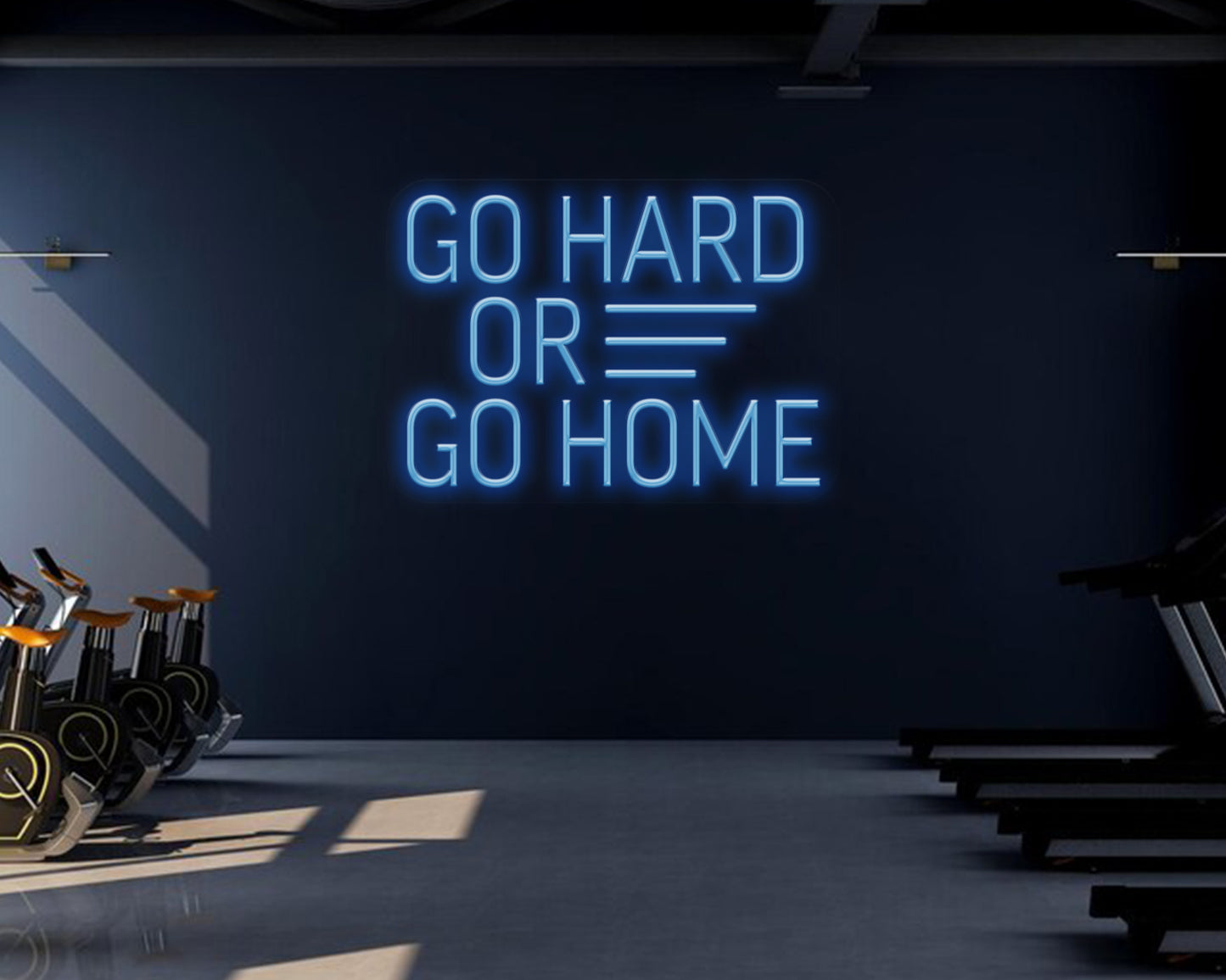 Go Hard or Go Home Neon Sign