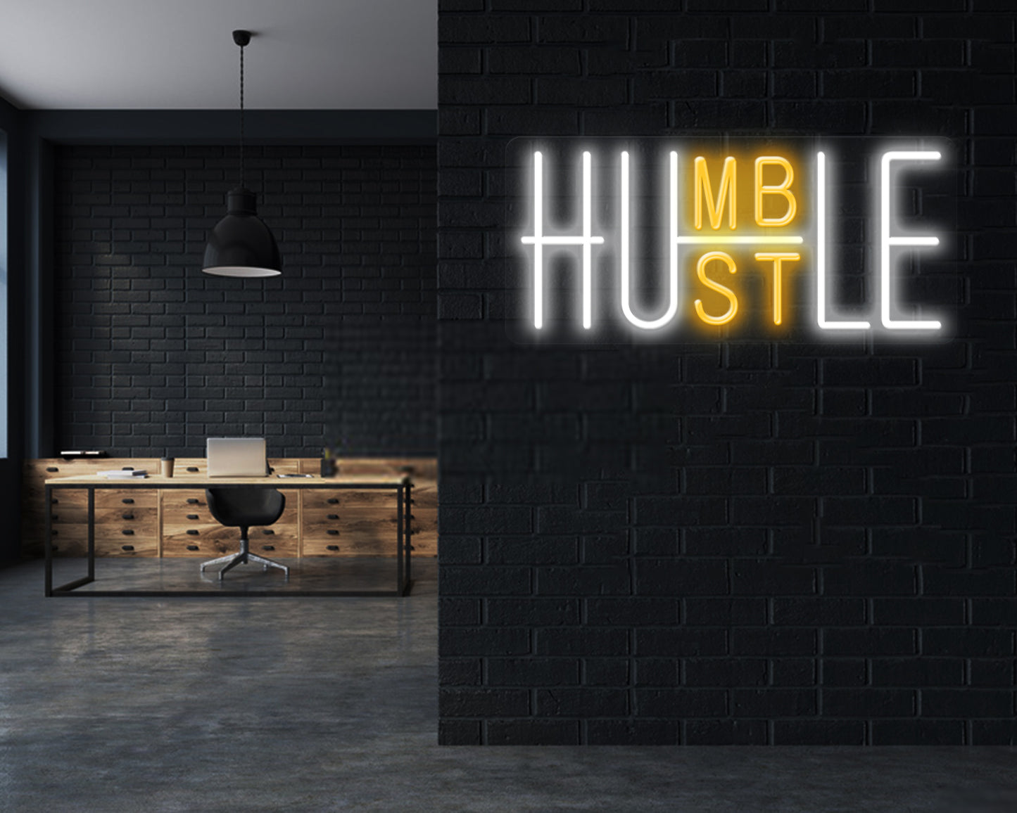 Hustle Humble Neon Sign