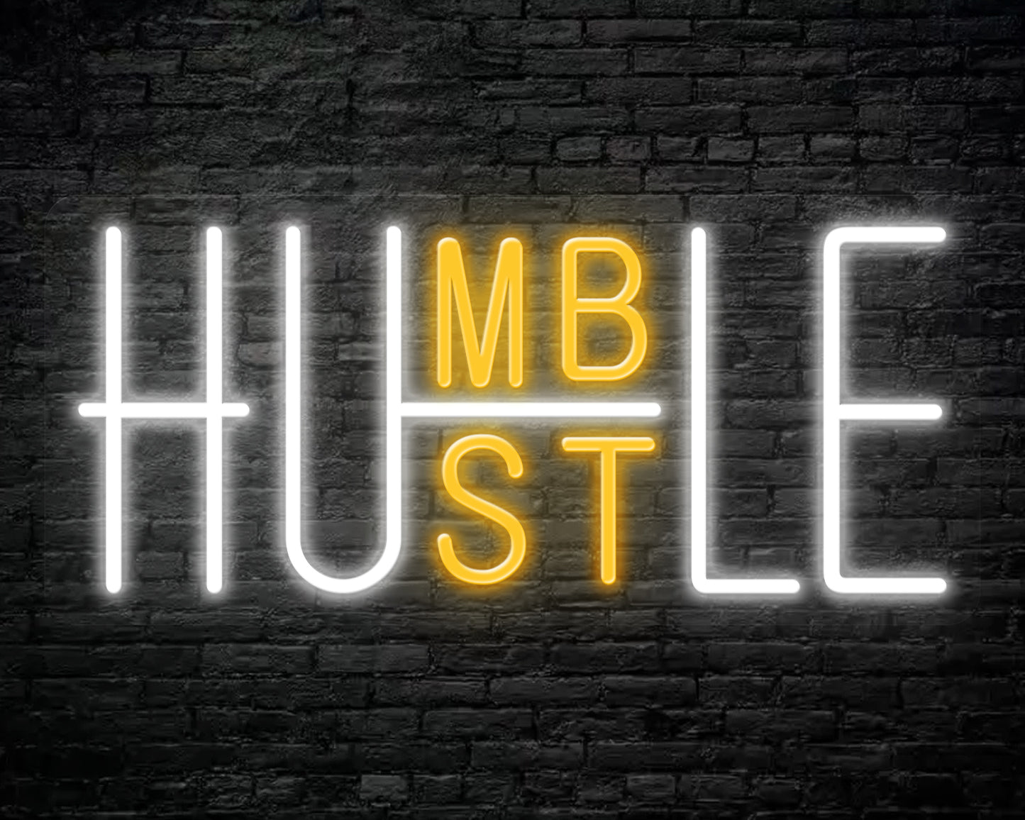 Hustle Humble Neon Sign