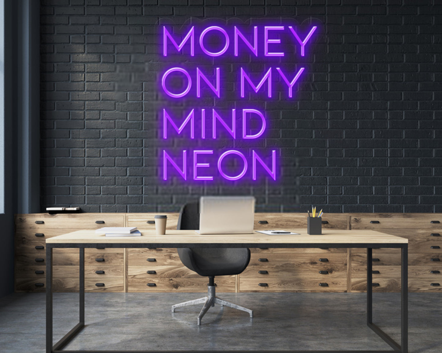 MONEY ON MY MIND NEON SIGN