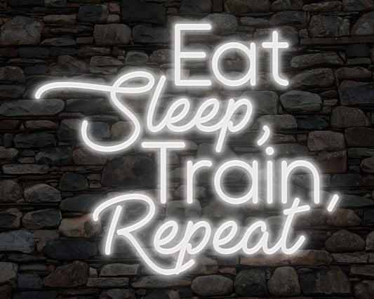 Train Repeat Neon Sign