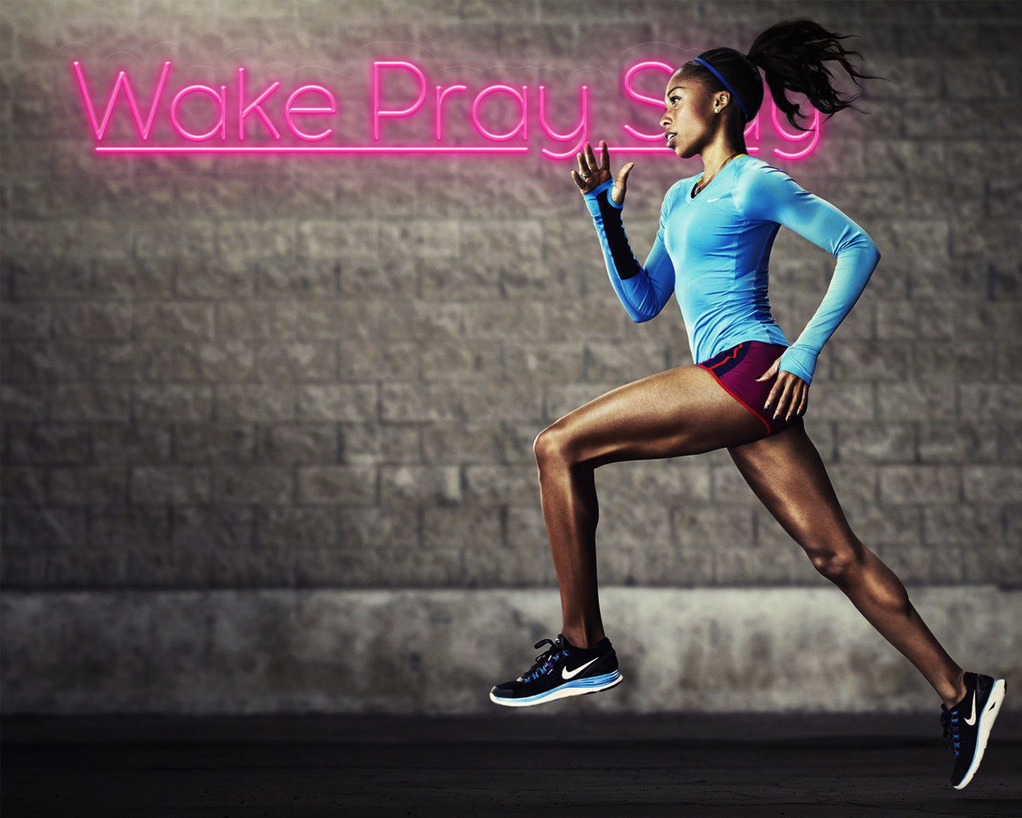 wake pray slay Neon Sign