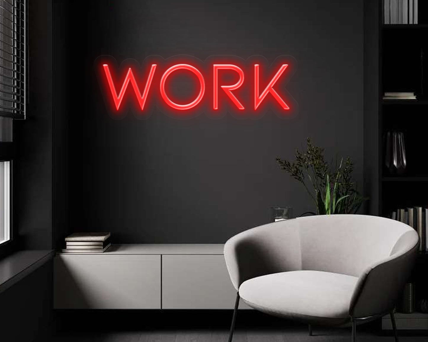 Work Neon Sign