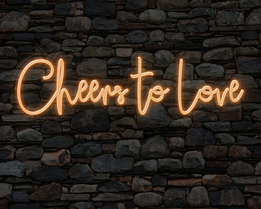 Cheers to Love Neon Sign