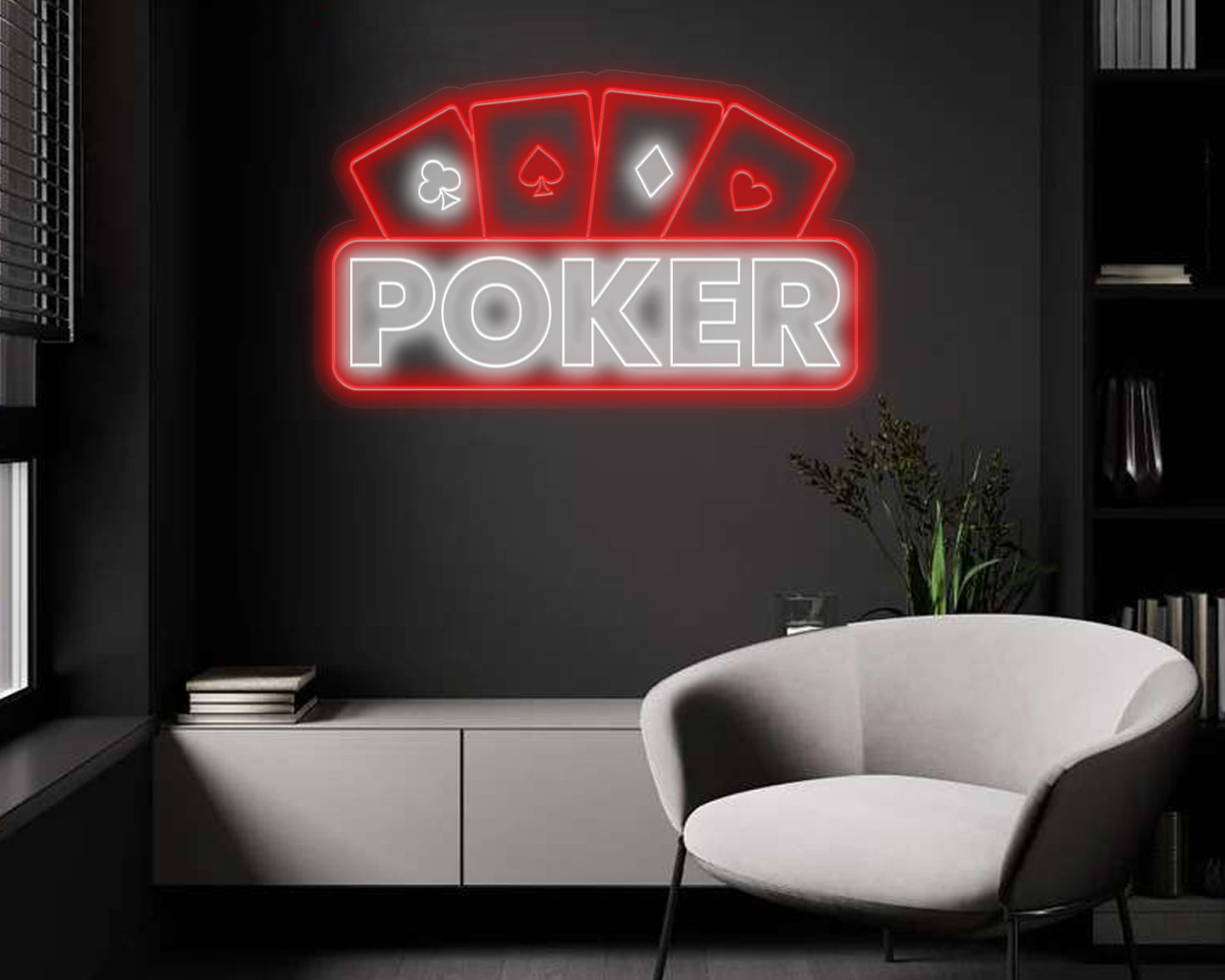 Poker Neon Sign