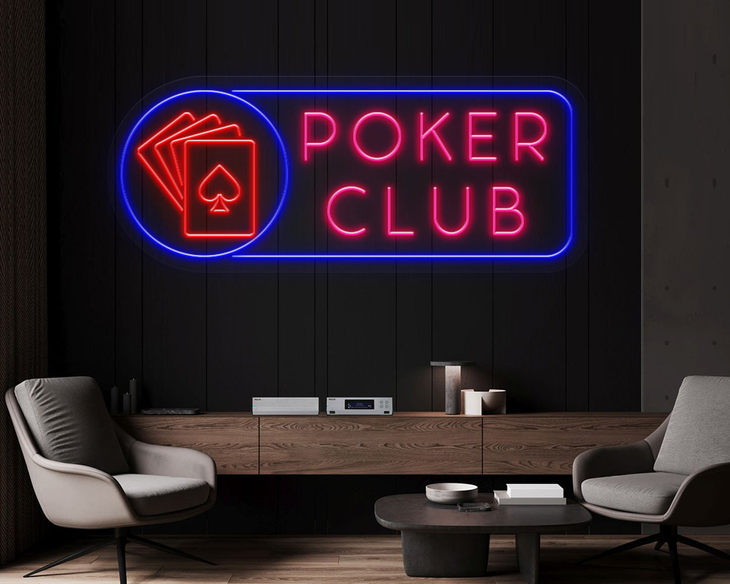 POKER CLUB Neon Sign