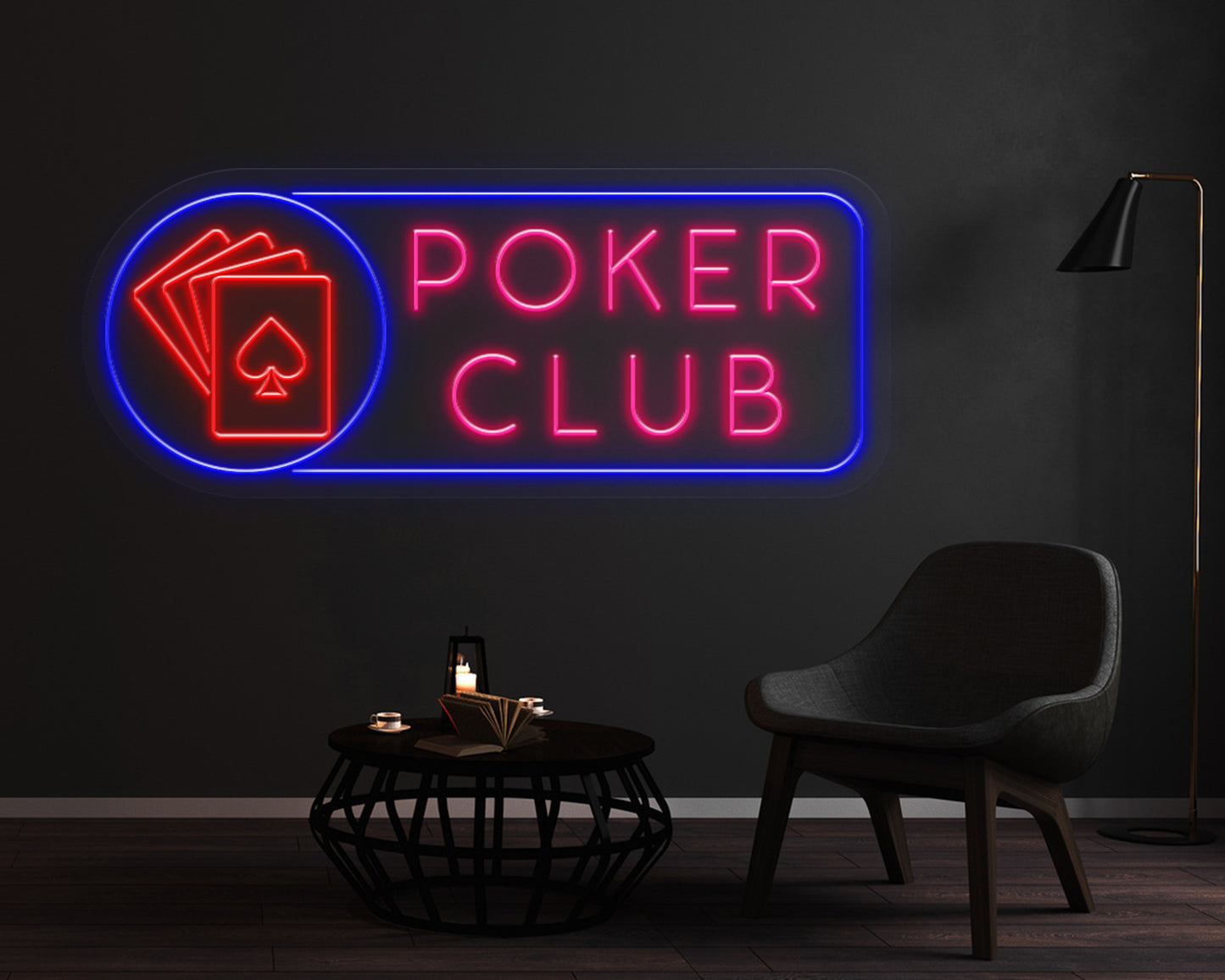 POKER CLUB Neon Sign