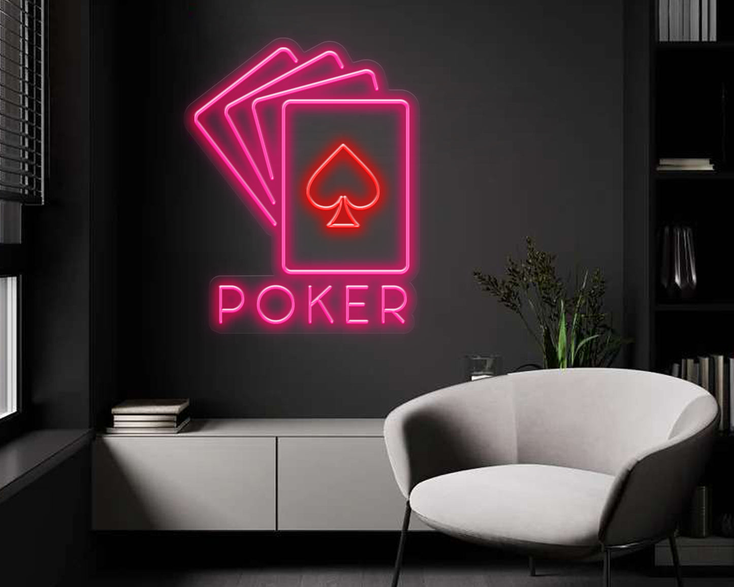 Poker Neon Sign