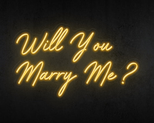 Will you marry me Neon Sign