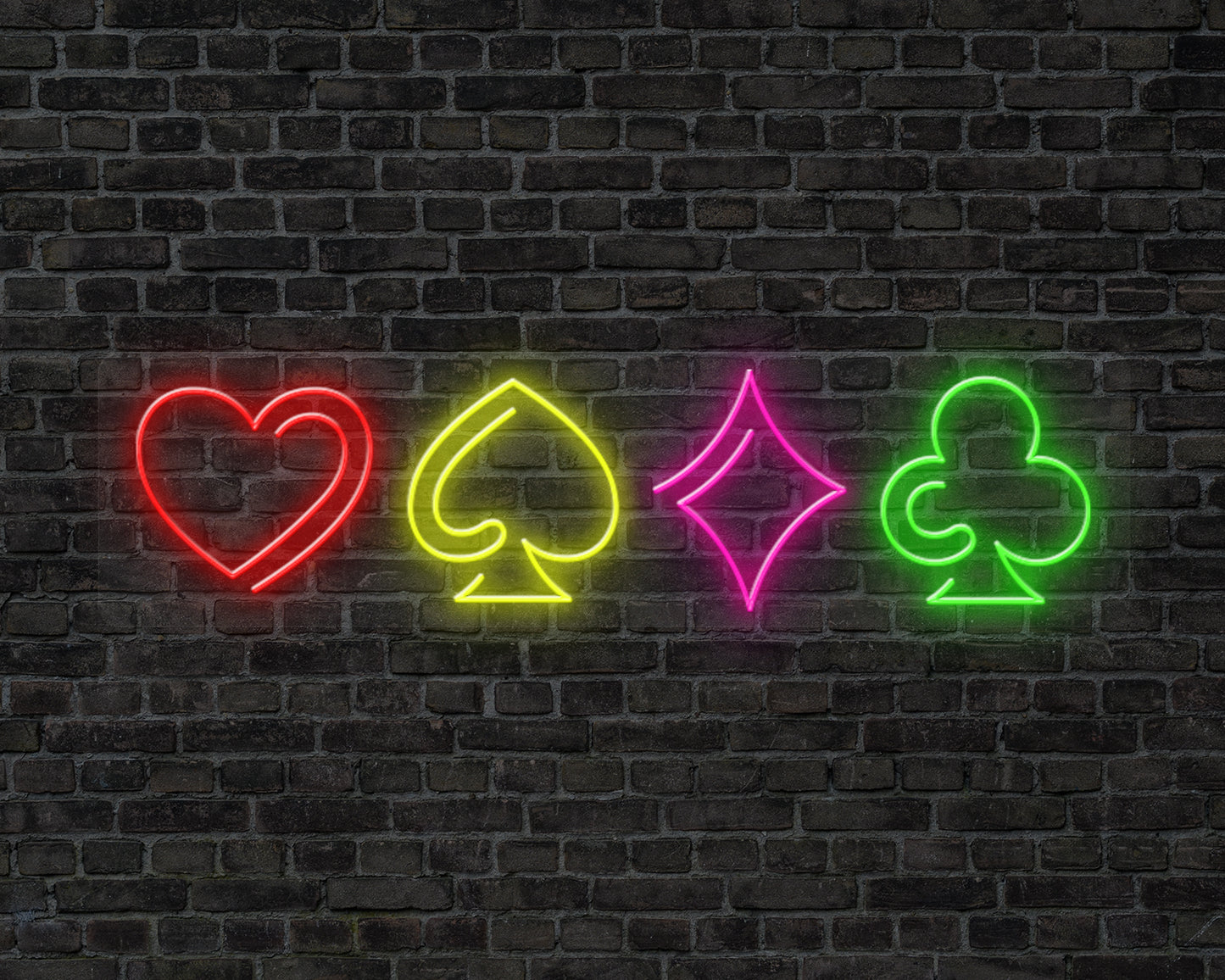 Card Multicolour Icon Neon Sign